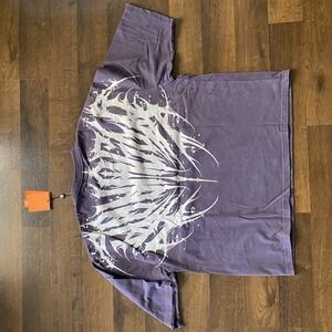 YOUNGLA (SOLD OUT) - 4185 - CHAOS TEES - Purple WASH - SMALL  Oversized -‎ NWT